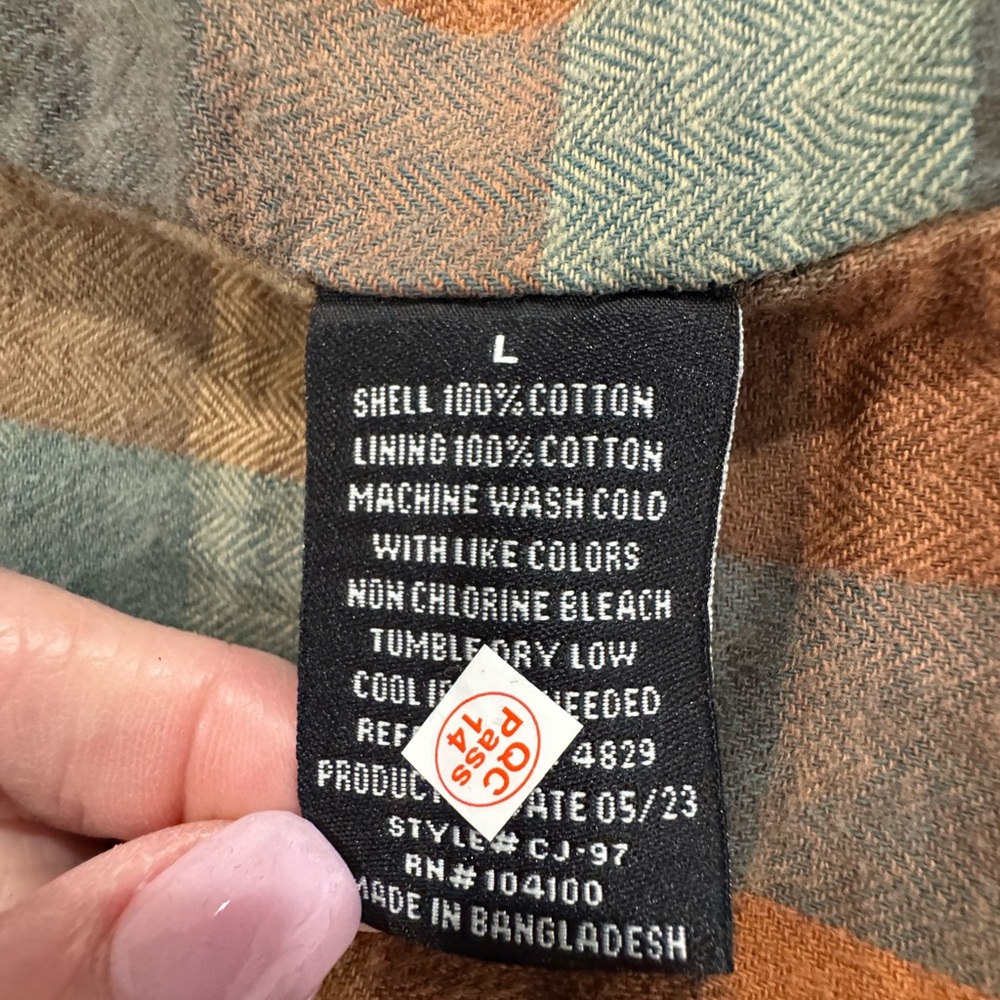 Men's Rust Shirt Jacket - Picture 7 of 8